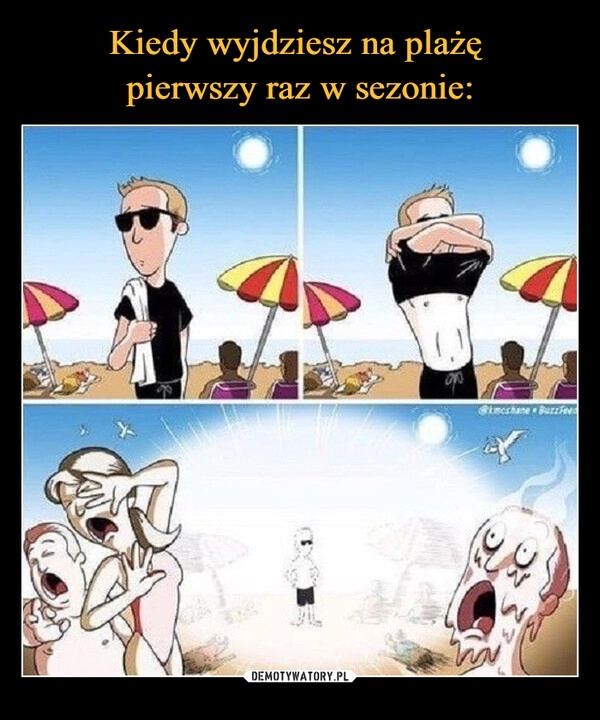 
    Kiedy wyjdziesz na plażę 
pierwszy raz w sezonie: