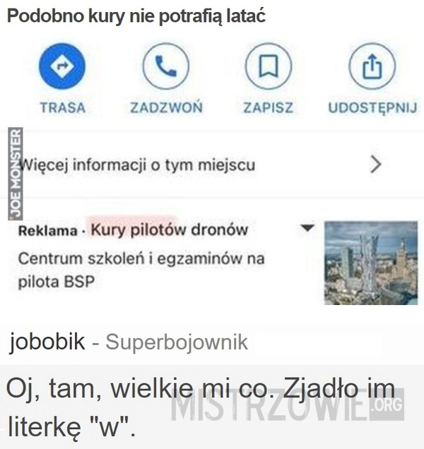 
    Podobno kury nie potrafią latać