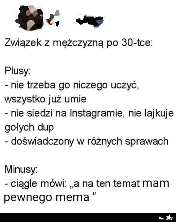 
    Związek z mężczyzną po trzydziestce 