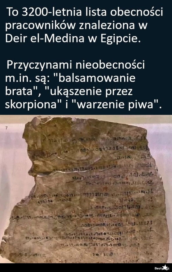 
    Przyczyny nieobecności w starożytnym Egipcie 