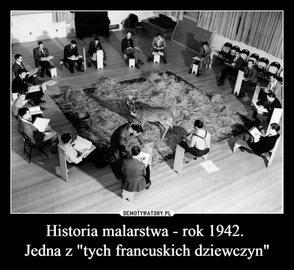 
    Historia malarstwa - rok 1942. 
Jedna z "tych francuskich dziewczyn"