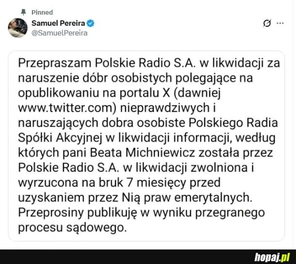 
    Najkrótszy dowcip świata. Samuel Pereira dziennikarz.