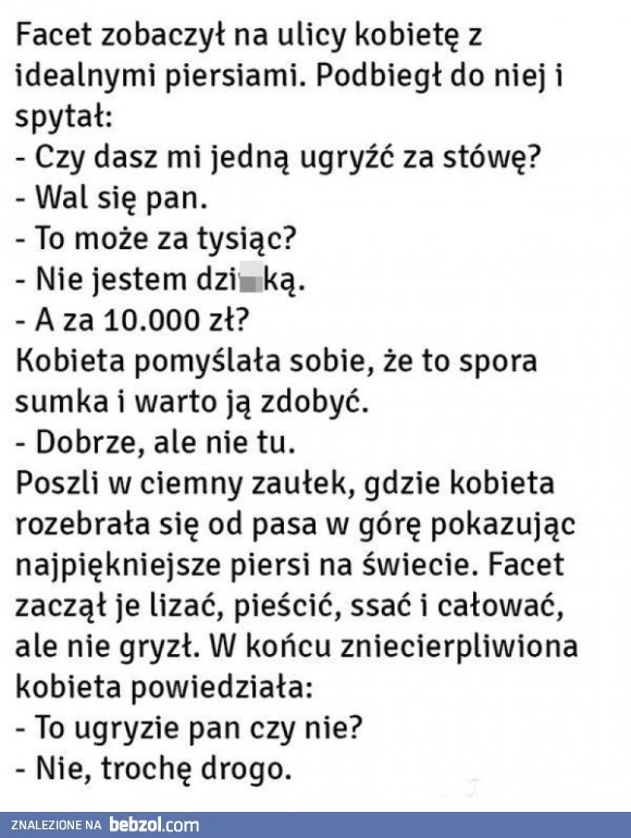 
    Facet i najpiękniejsze piersi świata 