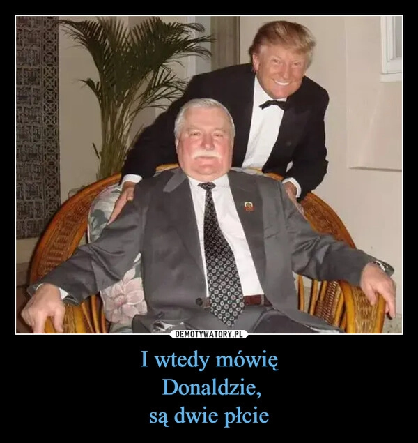 
    I wtedy mówię
 Donaldzie,
są dwie płcie