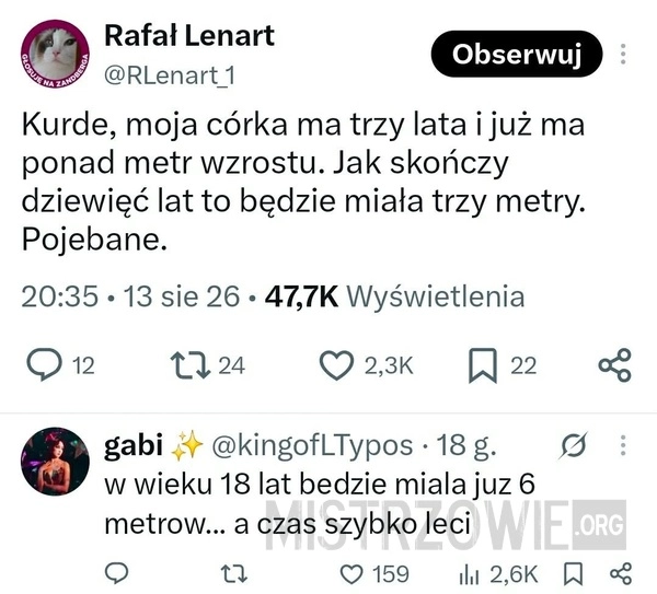 Wzrost córki