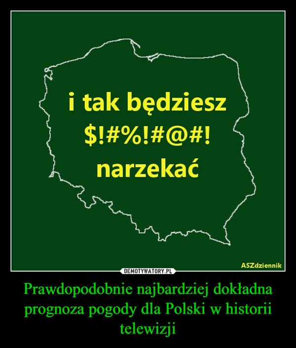 
    Prawdopodobnie najbardziej dokładna prognoza pogody dla Polski w historii telewizji 