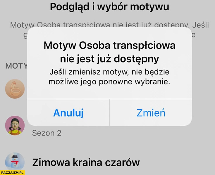 
    Facebook motyw osoba transpłciowa nie jest już dostępny