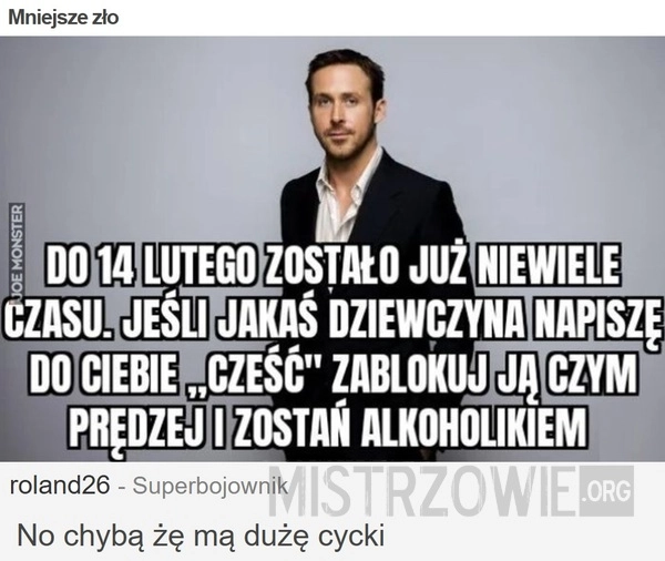 
    Mniejsze zło