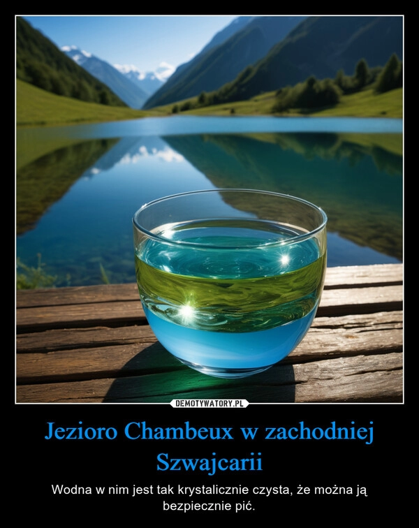 
    Jezioro Chambeux w zachodniej Szwajcarii