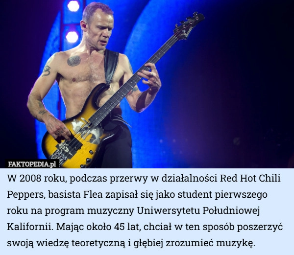 
    W 2008 roku, podczas przerwy w działalności Red Hot Chili Peppers, basista...