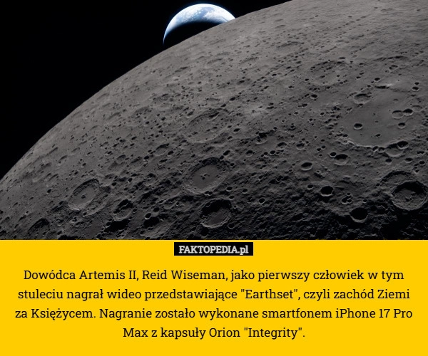 
    Dowódca Artemis II, Reid Wiseman, jako pierwszy człowiek w tym stuleciu