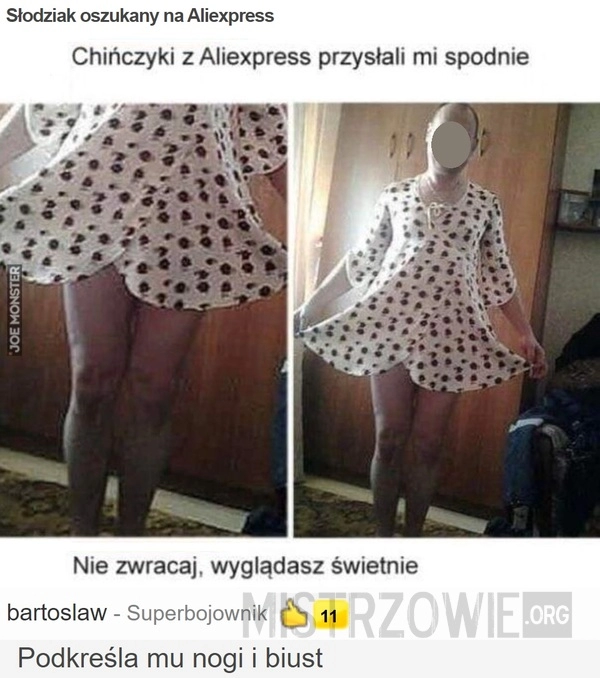 
    
			Słodziak oszukany na Aliexpress					