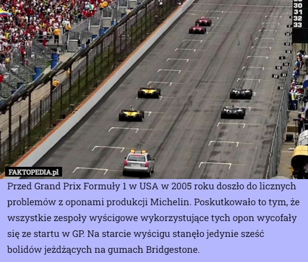 
    Przed Grand Prix Formuły 1 w USA w 2005 roku doszło do licznych problemów