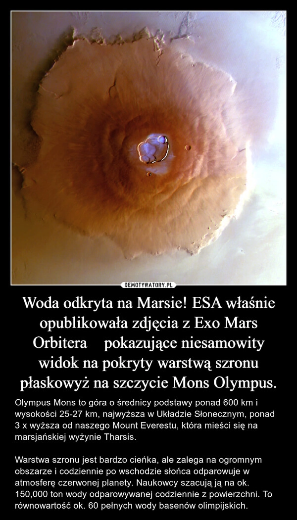 
    Woda odkryta na Marsie! ESA właśnie opublikowała zdjęcia z Exo Mars Orbitera