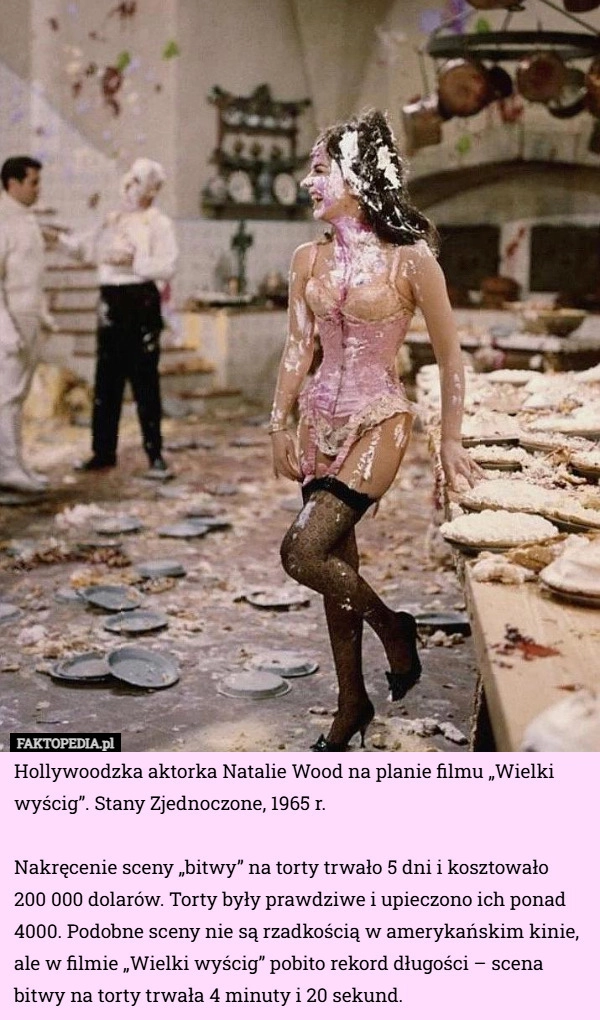 
    Hollywoodzka aktorka Natalie Wood na planie filmu „Wielki wyścig”. Stany...