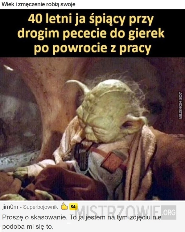 
    
			Wiek i zmęczenie robią swoje					