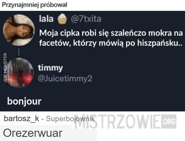 
    Przynajmniej próbował