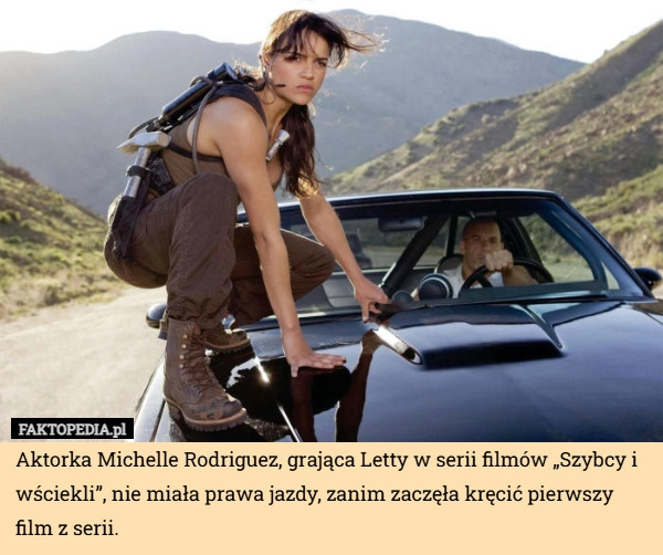 
    Aktorka Michelle Rodriguez, grająca Letty w serii filmów „Szybcy i wściekli”,