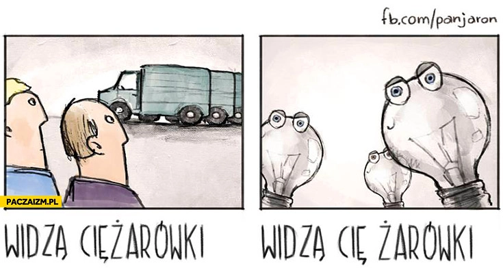 
    Widzą ciężarówki widzą Cię żarówki