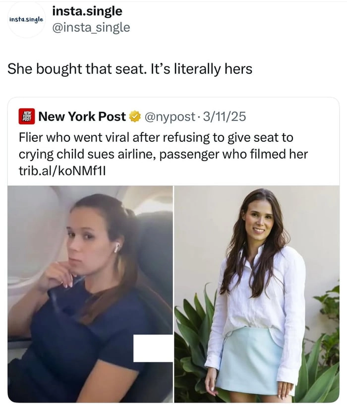 
    Stand your ground for the seat you paid for.