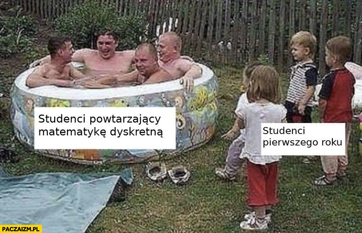 
    Starzy goście studenci powtarzający matematykę dyskretną vs studenci pierwszego roku dzieci