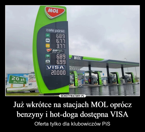 
    Już wkrótce na stacjach MOL oprócz benzyny i hot-doga dostępna VISA