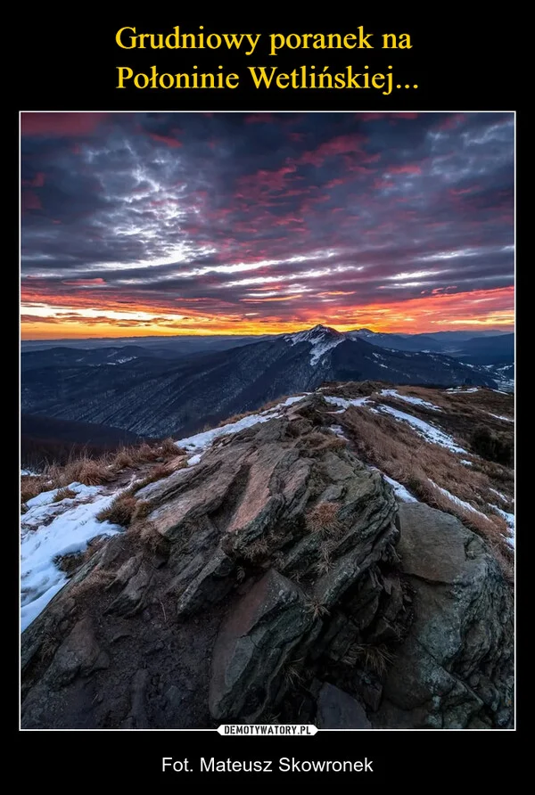 
    Grudniowy poranek na Połoninie Wetlińskiej...