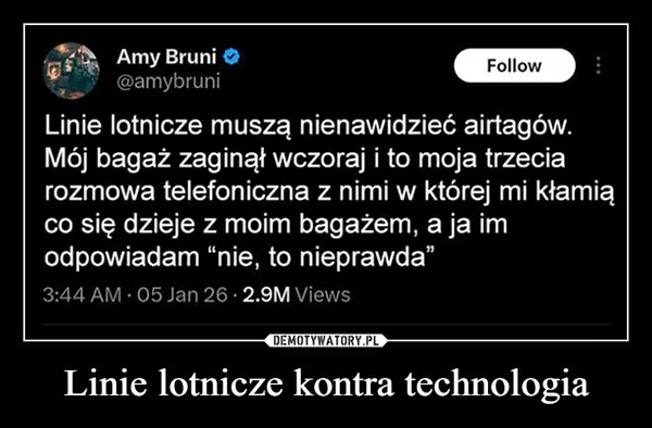 
    Linie lotnicze kontra technologia