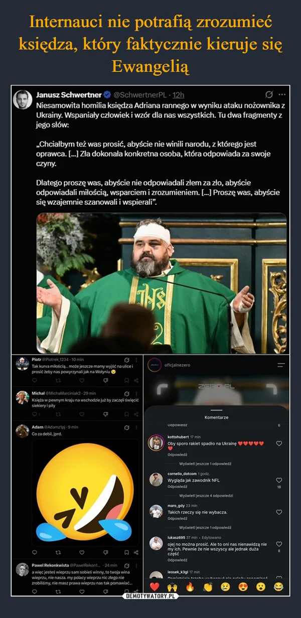 Internauci nie potrafią zrozumieć księdza, który faktycznie kieruje się Ewangelią