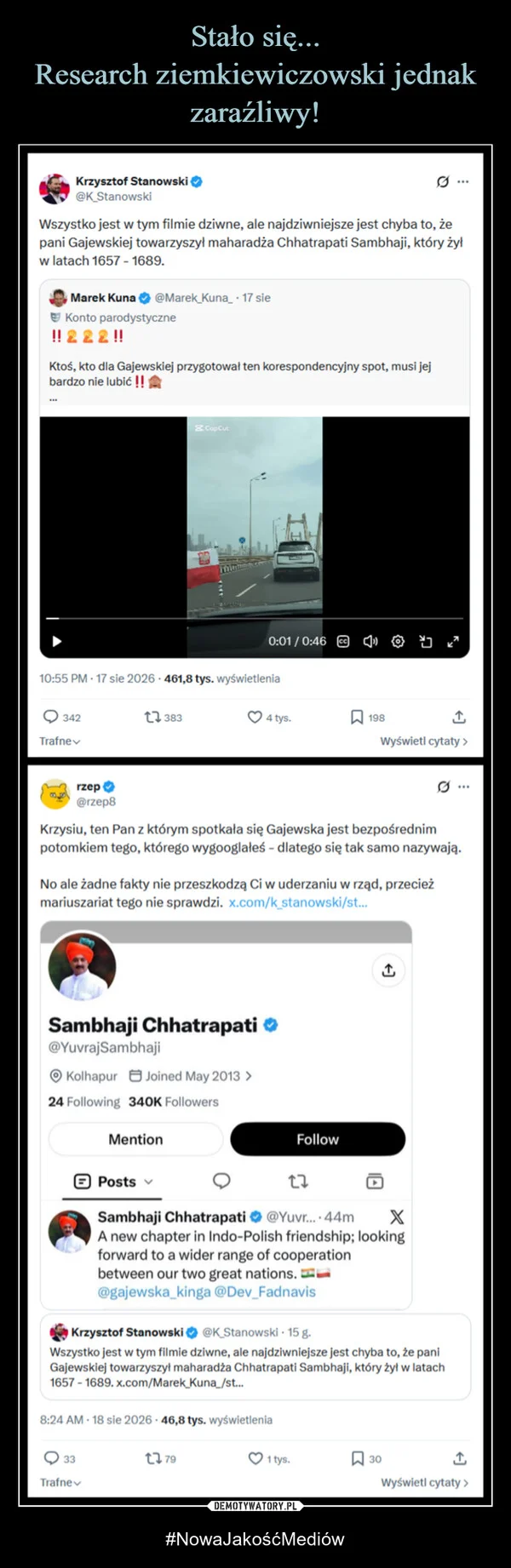 Stało się... Research ziemkiewiczowski jednak zaraźliwy!