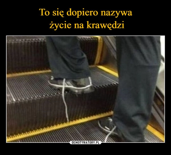 
    To się dopiero nazywa
 życie na krawędzi