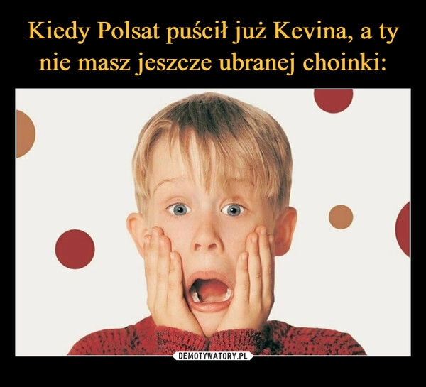 
    Kiedy Polsat puścił już Kevina, a ty nie masz jeszcze ubranej choinki: