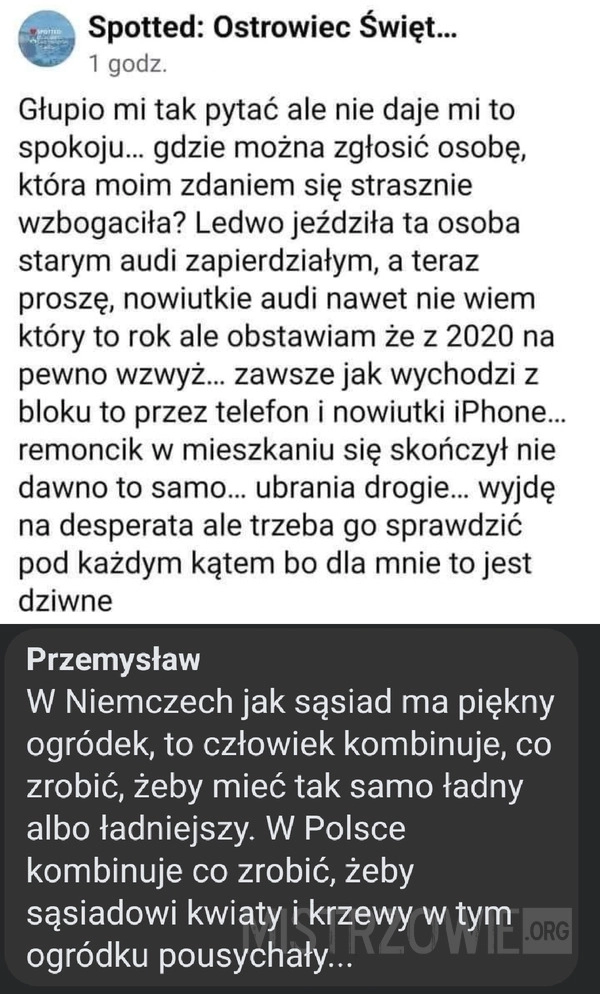 
    Zazdrosny sąsiad