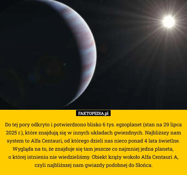 
    Do tej pory odkryto i potwierdzono blisko 6 tys. egzoplanet (stan na 29