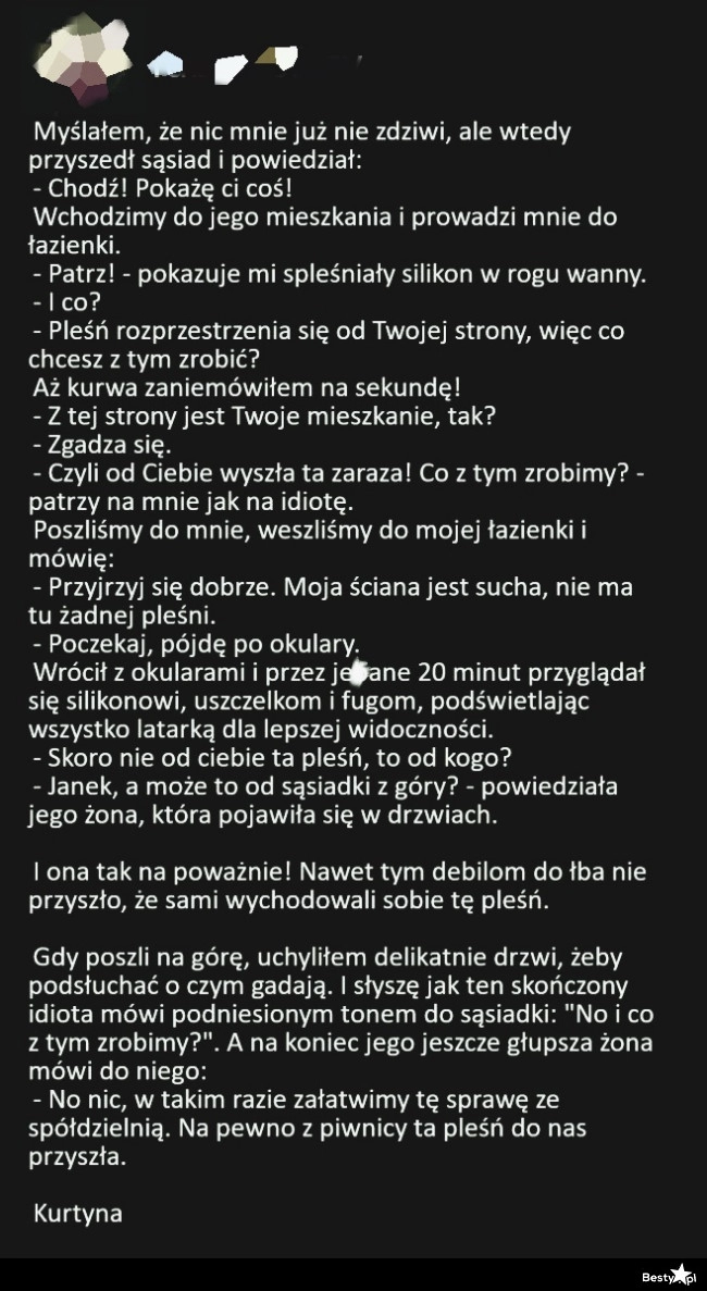 
    Pleśń u sąsiada 