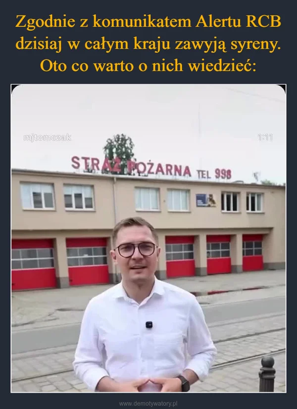 
    Zgodnie z komunikatem Alertu RCB dzisiaj w całym kraju zawyją syreny. Oto co warto o nich wiedzieć: