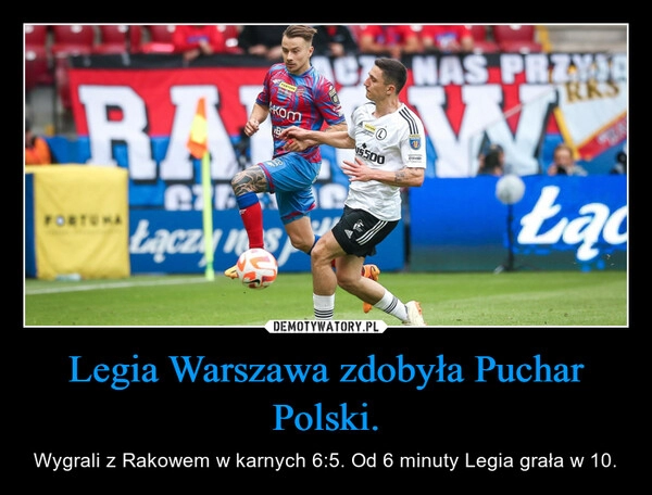 
    Legia Warszawa zdobyła Puchar Polski.