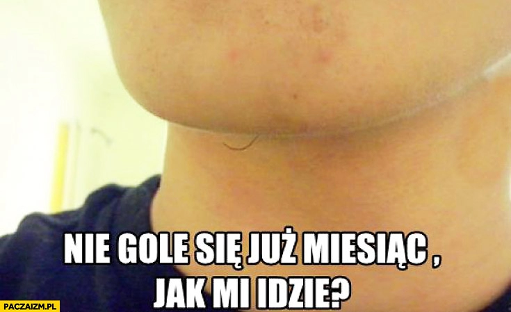 
    Nie golę się już miesiąc jak mi idzie?