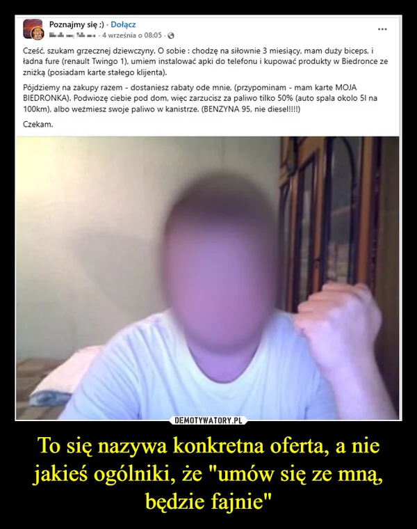 
    To się nazywa konkretna oferta, a nie jakieś ogólniki, że 