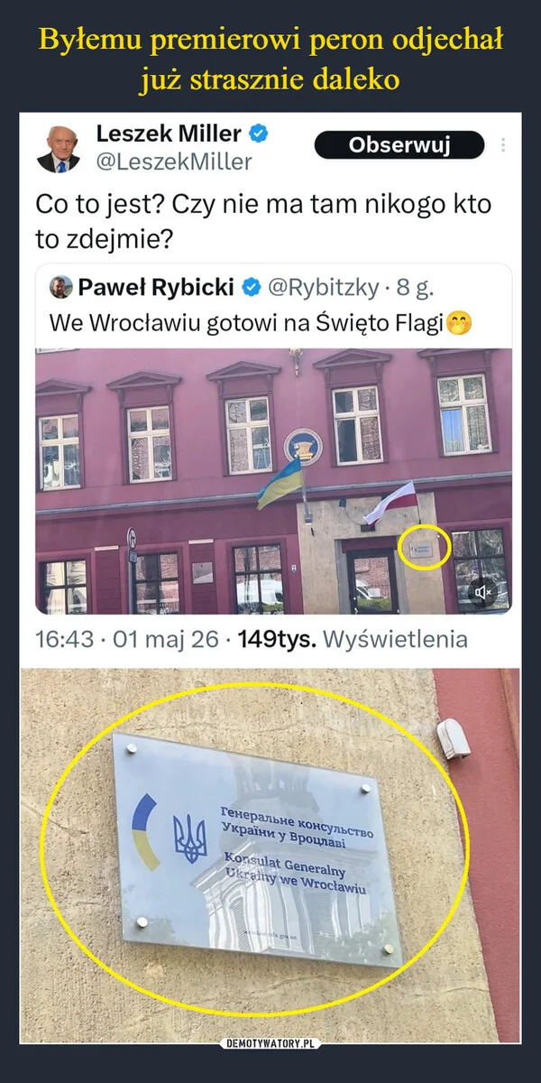 
    Byłemu premierowi peron odjechał już strasznie daleko