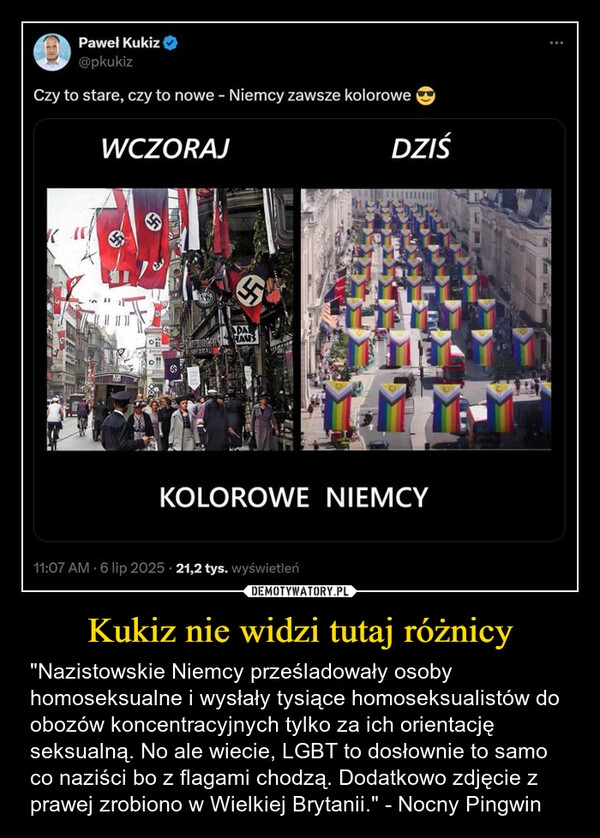 
    Kukiz nie widzi tutaj różnicy