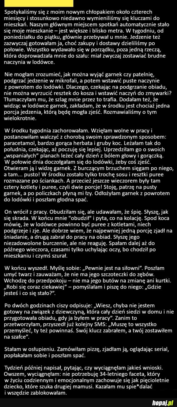 
    Gość szukał drugiej mamusi...