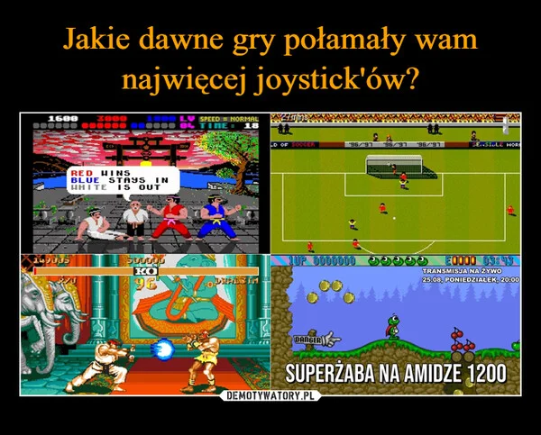 Jakie dawne gry połamały wam najwięcej joystick'ów?