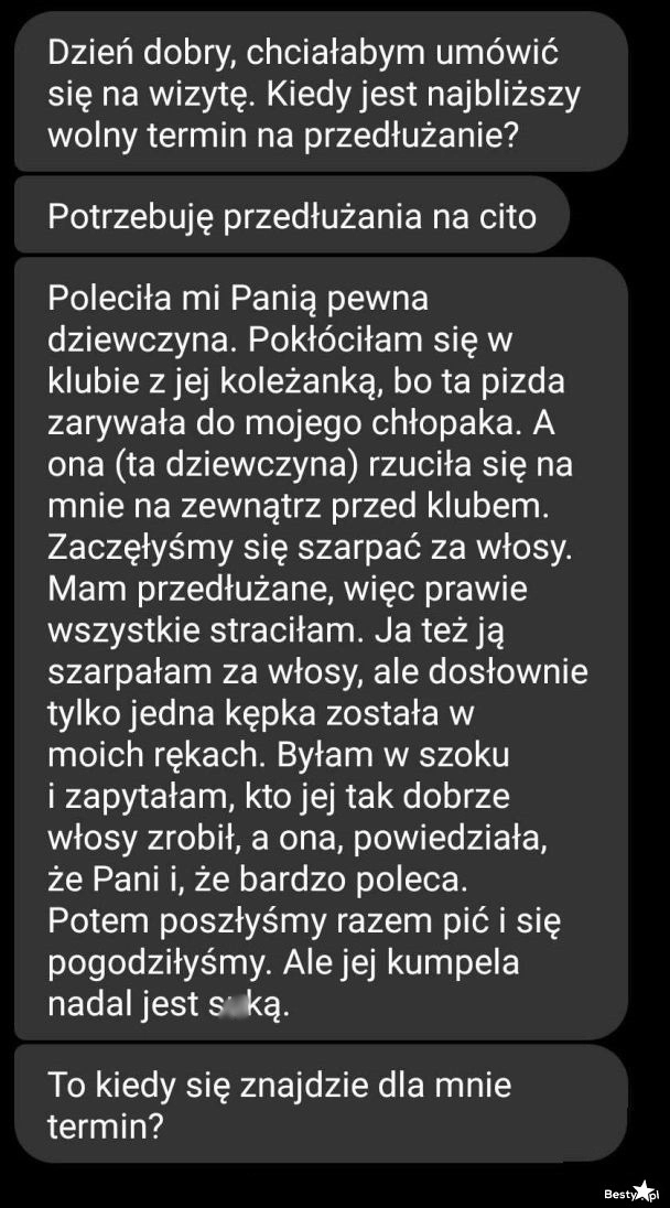 
    Fryzjerka z polecenia 