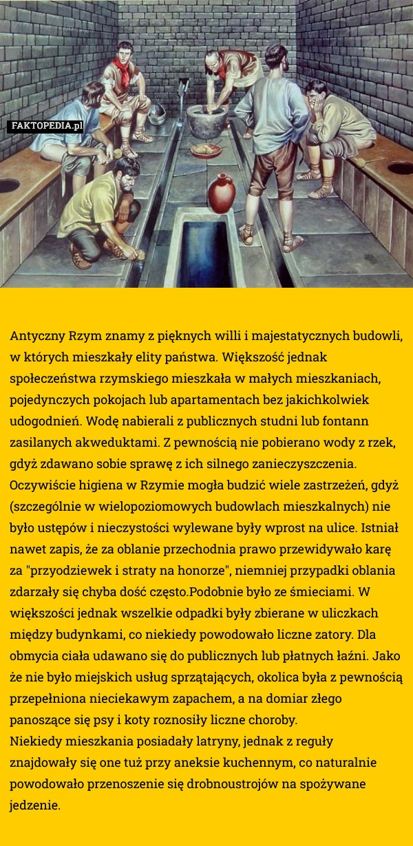 
    Antyczny Rzym znamy z pięknych willi i majestatycznych budowli,