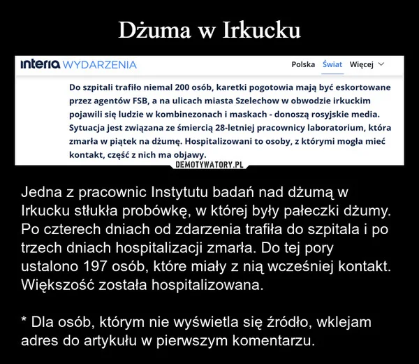 
    Dżuma w Irkucku