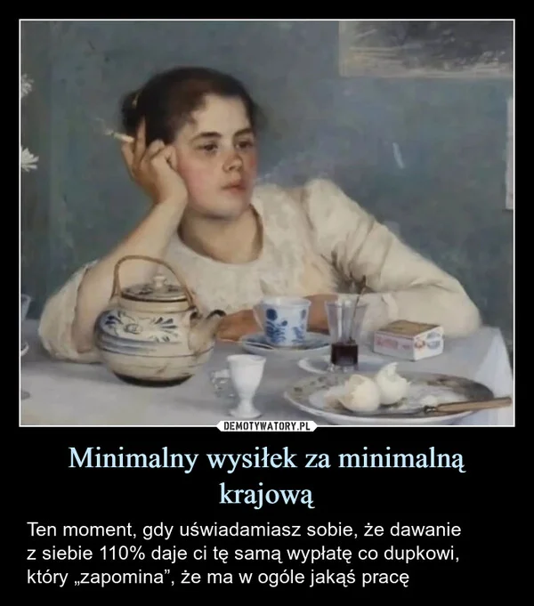 
    Minimalny wysiłek za minimalną krajową