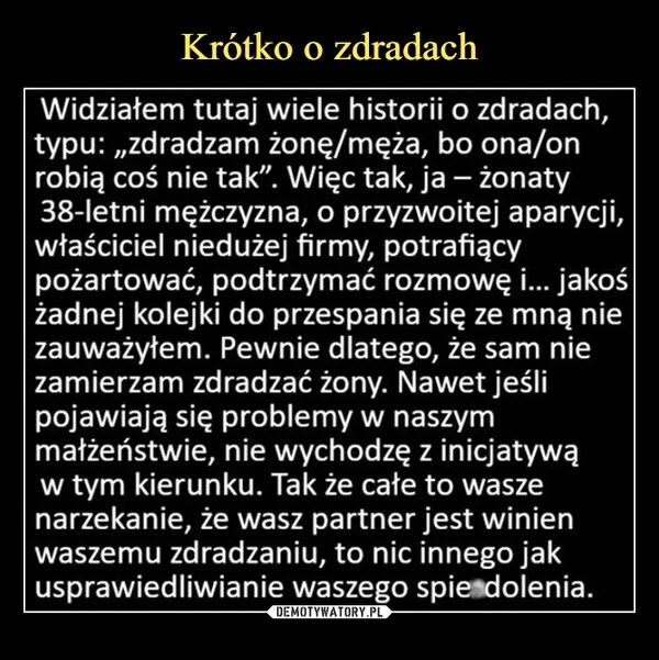
    Krótko o zdradach
