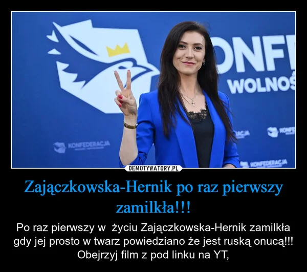 
    Zajączkowska-Hernik po raz pierwszy zamilkła!!!