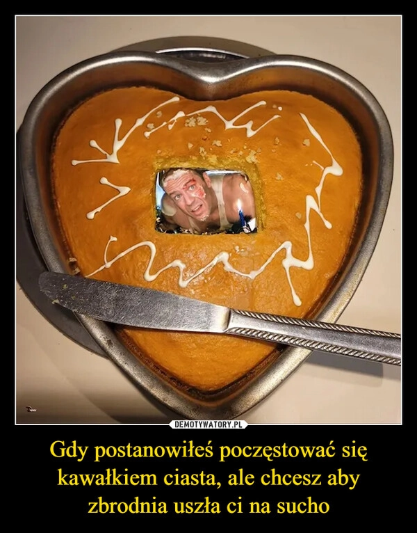 
    Gdy postanowiłeś poczęstować się kawałkiem ciasta, ale chcesz aby zbrodnia uszła ci na sucho